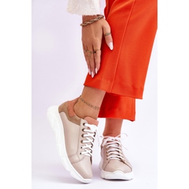 FILIPCZYK Pohodlné kožené tenisky na platformě Béžová Alisane béžový 1 FILIPCZYK Pohodlné kožené tenisky na platformě Béžová Alisane béžový 1