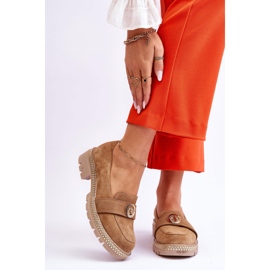 FILIPCZYK Elegantní tmavě béžové semišové mokasíny Laverne béžový 1