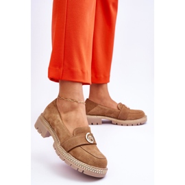 FILIPCZYK Elegantní tmavě béžové semišové mokasíny Laverne béžový 2