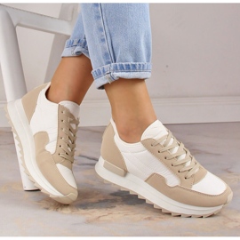 Dámská sportovní obuv na platformě Potocki PY16021 béžový 1