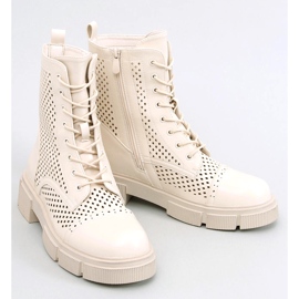 BM Prolamované šněrovací boty Wyman Beige béžový 2