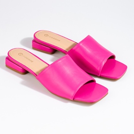 Dámské růžové sandály Shelovet na podpatku růžový 3