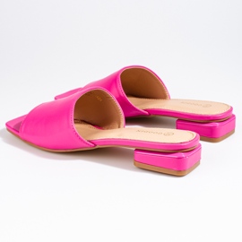 Dámské růžové sandály Shelovet na podpatku růžový 4