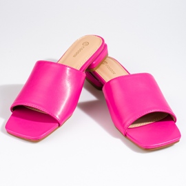 Dámské růžové sandály Shelovet na podpatku růžový 5
