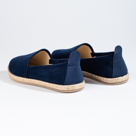 W. Potocki Dámské semišové espadrilky Potocki námořnická modř modrý 1