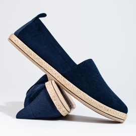 W. Potocki Dámské semišové espadrilky Potocki námořnická modř modrý 2