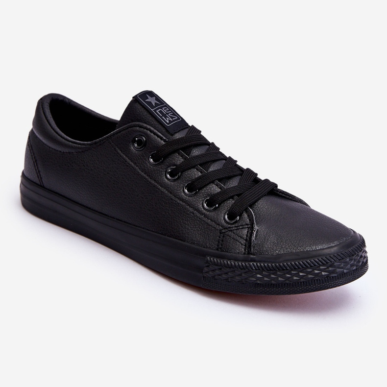 Pánské klasické šněrovací tenisky Black Hank černý 1