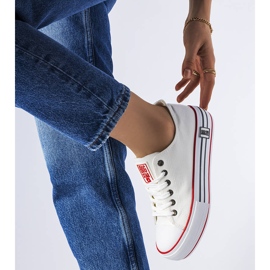 Bílé tenisky na platformě Big Star LL274180 bílý 1