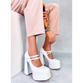 BM Loit White platformová čerpadla na obilí bílý 1