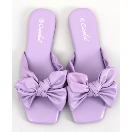 Minnen Purple Bow Slides fialová 2