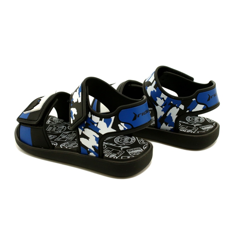 Boys 'Sandals Rider 83453 AG294 Black/Blue/White černý 6