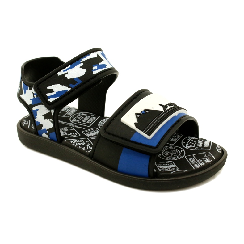 Boys 'Sandals Rider 83453 AG294 Black/Blue/White černý 1
