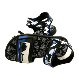 Boys 'Sandals Rider 83453 AG294 Black/Blue/White černý 5