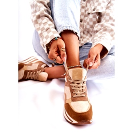 PS1 Dámské semišové sportovní boty hnědo-béžová Elisse béžový 4