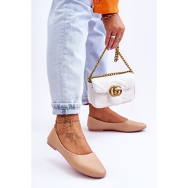 Klasické baleríny Stacee Leather Béžová béžový 2