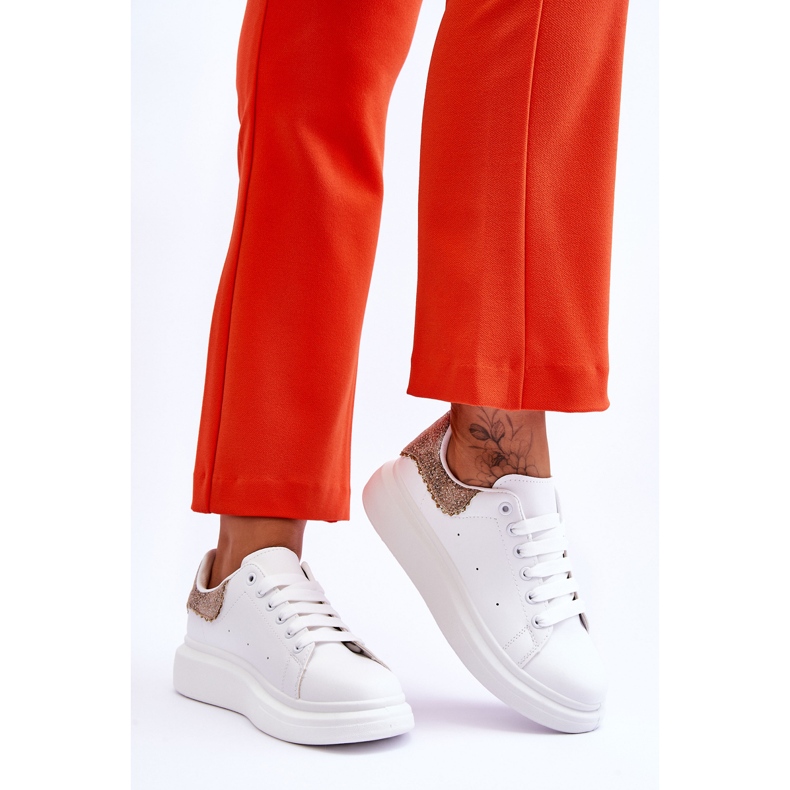 Dámská sportovní obuv s ozdobným vzorem White-Gold Delight bílý 2