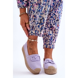 Dámské klasické espadrilky na platformě Purple Maurine fialová 1