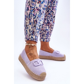 Dámské klasické espadrilky na platformě Purple Maurine fialová 2