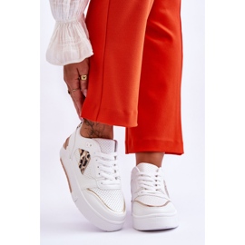 Dámské kožené leopardí sportovní boty bílé Nancey bílý 1 Dámské kožené leopardí sportovní boty bílé Nancey bílý 1