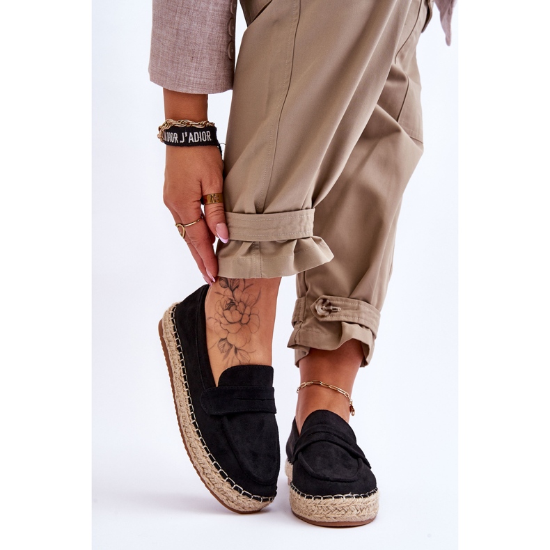 Dámské semišové espadrilky Black Keyla černá 1
