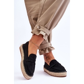 Dámské semišové espadrilky Black Keyla černý 2