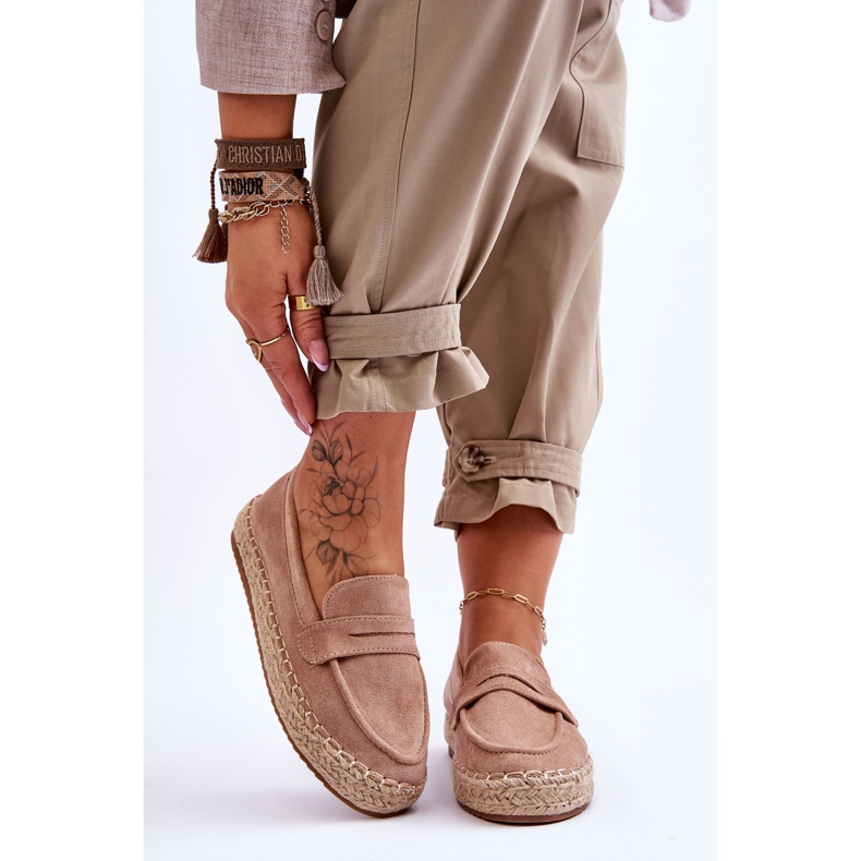 FI1 Dámské semišové espadrilky Beige Keyla béžový 1