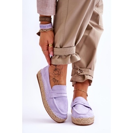 FI1 Dámské semišové espadrilky Purple Keyla fialová 1