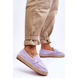 FI1 Dámské semišové espadrilky Purple Keyla fialová 2