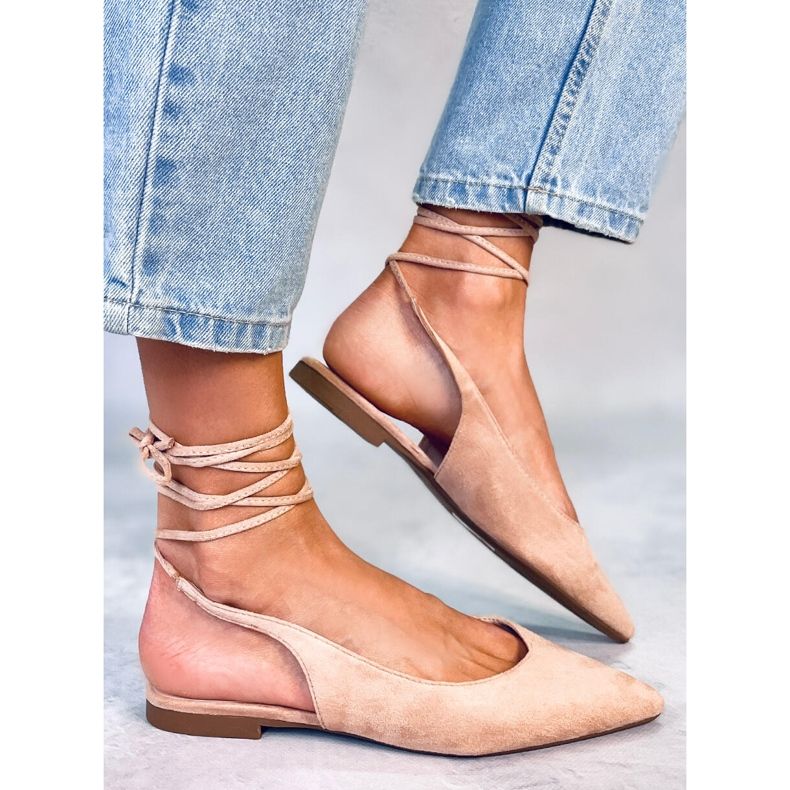 PA1 Dentoni Nude Slingback Ballet Flats béžový 2