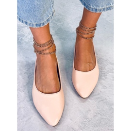 PA1 Nude řetízkové baleríny Junri růžový 2