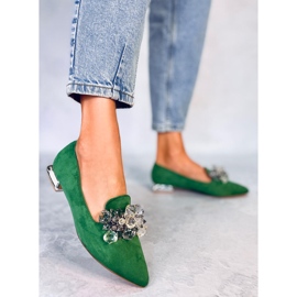 PA1 Loafers Lords s kameny Falconi Green zelený 2