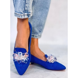 PA1 Mokasíny Lords s kameny Falconi Royal Blue modrý 1