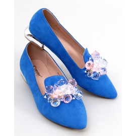 PA1 Mokasíny Lords s kameny Falconi Royal Blue modrý 2