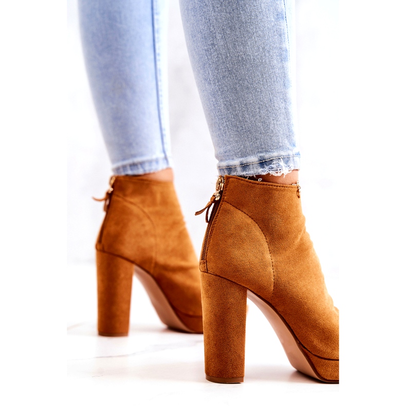 Sweet Shoes Boty Na Baru Otevřené Prsty Camel Adore pomerančový 1