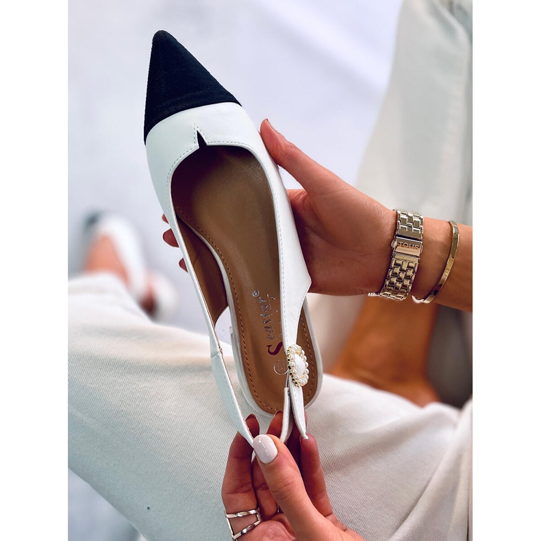 Seastar Sandály na otevřeném podpatku od Sanaz White bílý 2