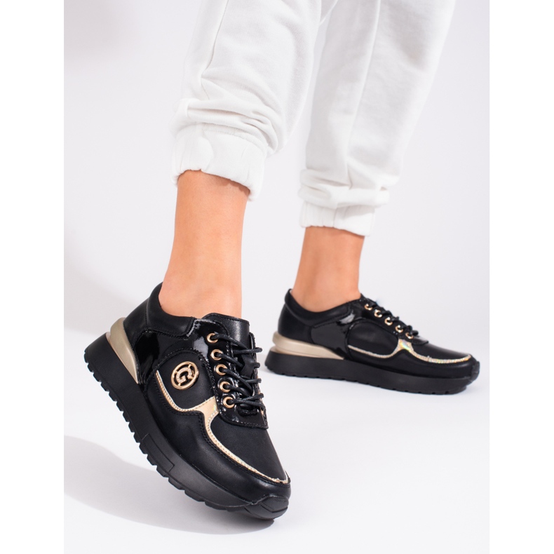 Dámské kožené sekerky Shelovet černé černá 1