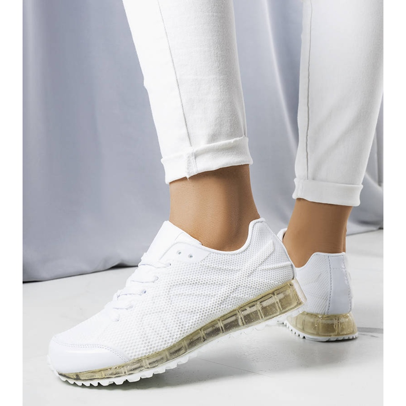 PA1 Bílé tenisky s módní podrážkou Durandana bílý 1