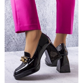 PA1 Černé lakované lodičky Vinceza černý 1