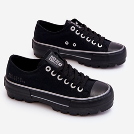Látkové tenisky na platformě Big Star LL274149 Black černý 1