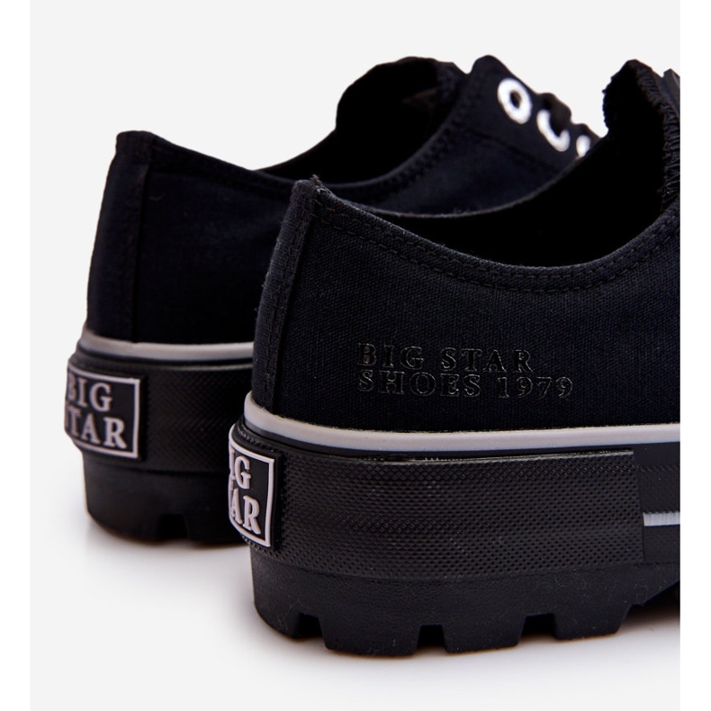 Látkové tenisky na platformě Big Star LL274149 Black černý 2