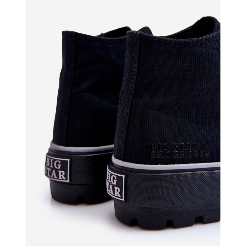 Vysoké textilní tenisky na platformě Big Star LL274155 černé černá 1