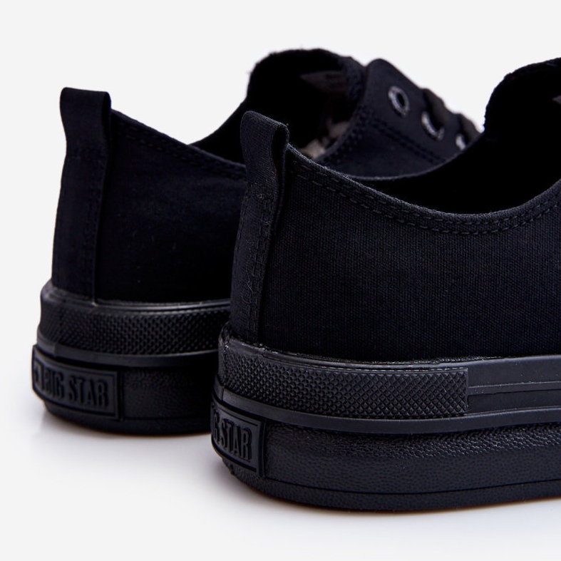 Nízké šněrovací tenisky Big Star LL274967 černé černá 1