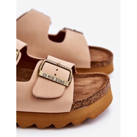 Klasické dámské pantofle Big Star LL274478 Béžová béžový 1