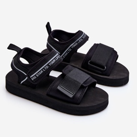 Dámské sandály na suchý zip Big Star LL274784 Black černý 1