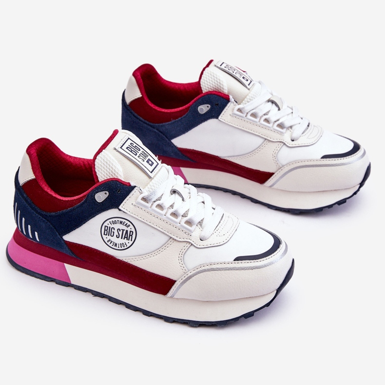 Tenisky Memory Foam System Big Star LL274369 bílo-červené bílý 1