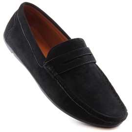 Pánské černé semišové slip-on mokasíny McKeylor 2259 černý 1