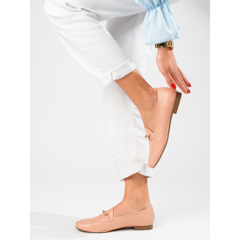 Růžové dámské mokasíny VINCEZA růžový 2