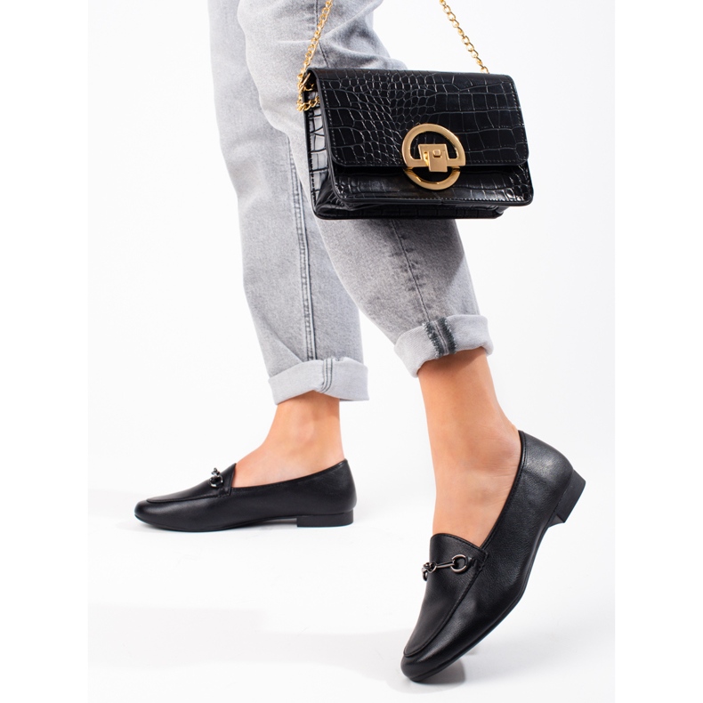 Černé dámské mokasíny VINCEZA černá 1