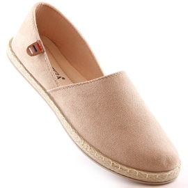 Dámské béžové semišové slip-on espadrilky Vinceza 34591 béžový 1
