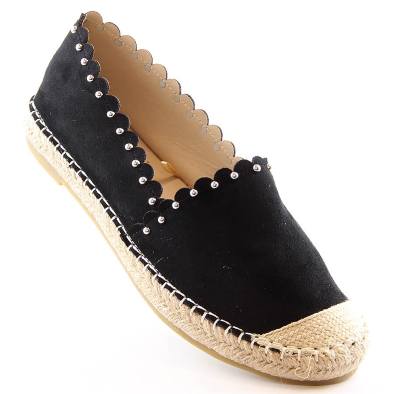 Dámské slip-on espadrilky černé Vinceza 34595 černá 1 Dámské slip-on espadrilky černé Vinceza 34595 černá 1